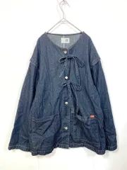 JAVA ジャバ ドッキング風リボンデニム ジャケット sizeL/濃紺 ■■レディース