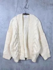 美品 URBAN RESEARCH Sonny Label アーバンリサーチサニーレーベル LA97-22K037 ケーブルガウン ニット セーター sizeF/オフホワイト ◇■レディース