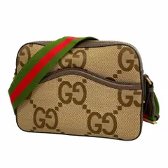 グッチ(Gucci) グッチ ショルダーバッグ ジャンボGG 675891 キャンバス レザー ブラウン レディース
