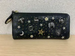 ％３　ジミーチュウ JIMMY CHOO 星座シリーズ 長財布 ウォレット ラウンドファスナー 黒 ブラック　【財布】 【1】