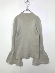 nano universe ナノユニバース 673-4222357 ハイネックベルスリーブリブニット プルオーバー sizeF/ライトグレー ■■レディース