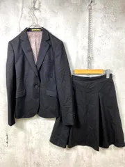 ORIHICA オリヒカ ウール混 セットアップ ジャケット スカート スーツ size7/黒  ■■レディース