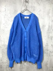 AZUL BY MOUSSY アズールバイマウジー 250HSG70-189C メッシュ カーディガン sizeF/青 ■■レディース