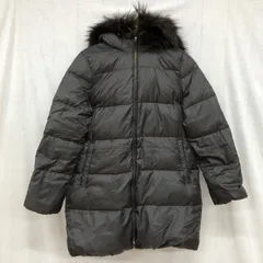 ナノユニバース nano&co ラクーンファー付き 西川ダウンコート ロングダウンジャケット ブラウン サイズ40 L