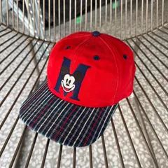 Disney / 90’s usa製 Mickey cap size Free オールドディズニー　ミッキー　アメリカ製　キャラクター　刺繍ロゴ　キャップ　帽子　ユニセックス　ストリート オール年代 オールシーズン