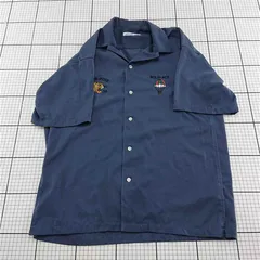 ◇ ⊂ ニコルクラブ Nicole club 刺繍オープンカラーシャツ Mサイズ メンズ E  【1512190008654】