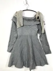 新品 MAJESTIC LEGON マジェスティックレゴン 定価7260円 マルチwayリボンオフショル ワンピース sizeM/グレー ◇■レディース