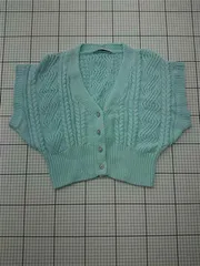 ◇ ⊂ ザパ ZAPA ニットショートカーディガン ミントグリーン レディース E  【1512190010534】