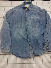 ◇ Θ ザラマン ZARA MAN デニムシャツ 長袖 インディゴ系 メンズ Mサイズ E  【1512190009873】