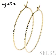 アガット/agete K10YG ピアス フープ