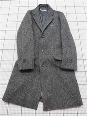 ◇ ⊇ ビームスライツ BEAMS LIGHTS ヘリンボーンウールチェスターコート グレー系 メンズ M E  【1601150028327】