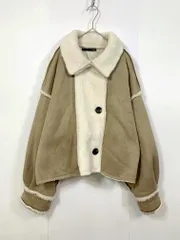 Heather ヘザー HE070032CF リバーシブルムートンボアモコモコ コート sizeF/ベージュ ◆■レディース