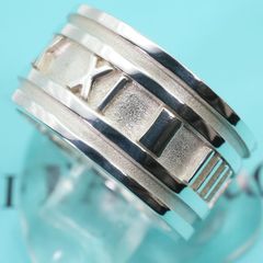 極美品20号 ティファニー アトラス ワイド シルバー リング/25-2728