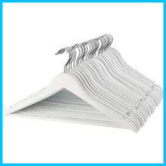 【在庫処分】スーツ・シャツ・ジャケット・コート用 360度回転薄型洋服木製ハンガー 滑り止め凹みとズボンバーが付いた衣類ハンガー ハンガー 型崩れ防止