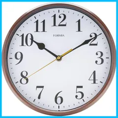【特価セール】HWC-021W-BR ブラウン 保土ヶ谷電子販売 アナログ 連続秒針 シンプル 見やすい 掛け時計 掛時計 Formia(フォルミア)