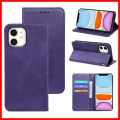 【人気商品】マグネット ケース スタンド機能付き ケース 耐衝撃 5色(いphone11 財布型 カード収納 PUレザー 用 手帳型 手帳型 ケース カバー スマホケース 手帳型ケース 手帳型) 適用iPhone11 11 (深い紫) iPhone 適用