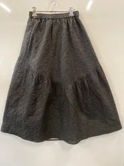 ピD82⚫︎niko and⚫︎ニコアンド⚫︎ロング⚫︎フレア⚫︎スカート⚫︎綿100%⚫︎size L⚫︎黒