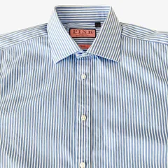 Thomas Pink(トーマスピンク) ワイドカラーシャツ 15 1/2-34 / ストライプ / コットン100% / ドレスシャツ メンズ L相当のサムネイル