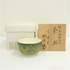京焼 鳴滝窯 橋本城岳 作 色絵茶碗 茶碗 茶道具 茶器 抹茶碗 新品 未