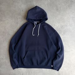 神サイズ90sラッセル無地パーカーUSA製ネイビー 紺XL - メルカリ