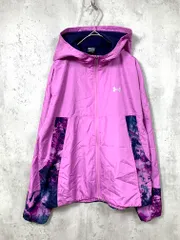 UNDER ARMOUR アンダーアーマー 1375429 UA TRICOT WOVEN FULL ZIP HOODIE ウインド ジャケット sizeSM/ピンク ◆■レディース
