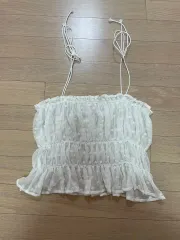 新品)フラワーレース レイヤード ノースリーブ