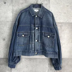 ハイク バルーンスリーブ ショート丈 デニムジャケット ブルー レディース