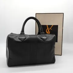 イヴ サンローラン ヴィンテージ YSLロゴ レザー ミニボストンバッグ ハンドバッグ ブラック レディース 箱付き