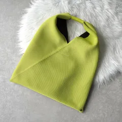 エムエムシックス メゾン マルジェラ メッシュ ジャパニーズバッグ クラシック トートバッグ ライムグリーン