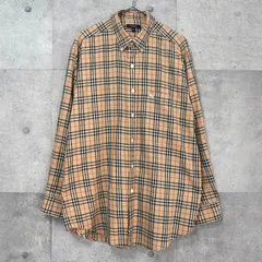 バーバリー ホースロゴ ノバチェック 長袖シャツ ベージュ
