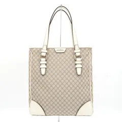 【バレンタイン期間限定セール5%OFF 】セリーヌ マカダム キャンバス / レザー トートバッグ ベージュ / ホワイト