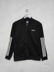 アディダス ブラック 起毛 トラックジャージ ジップアップ ジャケット レディース 90 0209