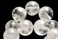 冬景色 ホワイトファントムクォーツ　14-14.5mm　ブレスレット パワーストーン 天然石 _BG6333-14-145