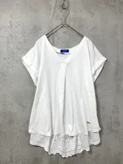 BLUE LABEL CRESTBRIDGE ブルーレーベルクレストブリッジ 三陽商会 Aライン Vネック カットソー size38/白 ■◆レディース