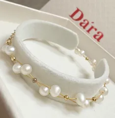 淡水パール　ワイヤーブレスレット