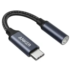 Anker アンカー USB-C 3.5 mm オーディオアダプタ Type-C 機器用 変換プラグ ダークグレー A81950Z1