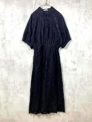 merlot plus メルロープリュス チャイナボタン 総レース ワンピース 黒 ■◆レディース