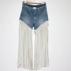 美品 TANAKA タナカ JEAN FLARE PANTS デニムフレアパンツ ST-181 サイズ26 ブルー レディース 古着 中古 USED