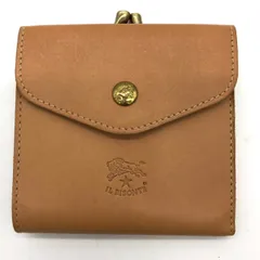 イルビゾンテ がま口 二つ折り財布 ヌメ革 ナチュラル レザー コンパクト 人気