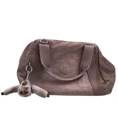   kipling キプリング ミニボストンバッグ パープル チャーム付き【ZK70】