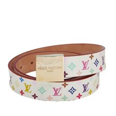 LOUIS VUITTON☆ヴィトン☆マルチカラー☆ベルト☆可愛〜いピンク×白