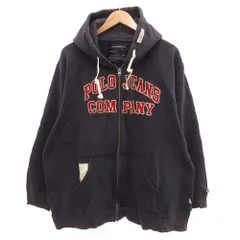 ポロジーンズ ラルフローレン POLO JEANS RL ジップパーカー ジャケット ロゴ ワッペン XXL 紺 ネイビー /JS ■GY61