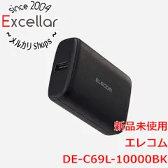 [bn:2] ELECOM　コンパクトモバイルバッテリー 10000mAh DE-C69L-10000BK　ブラック