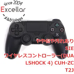 [bn:10] SONY　ワイヤレスコントローラー DUALSHOCK4　ジェット・ブラック　CUH-ZCT2J　本体のみ
