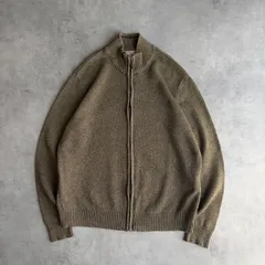 00s/DOCKERS/ドッカーズ/ドライバーズニット/コットン生地/メランジ/フルジップ/ジップアップ/モックネック/jmaple