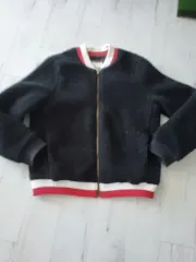 トミーヒルフィガー黒色ボアブルゾンアウター