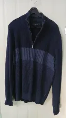 Calvin Klein Jeans メンズ ニット ジップアップ ネイビー Lサイズ