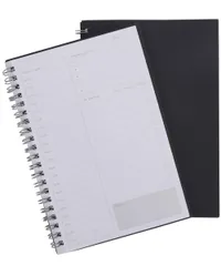 【数量限定】Chocople ToDoリスト スケジュール 一日 時間管理ノート dayly B6サイズ 2冊セット (表紙 ブラック厚紙)