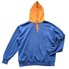 converse パーカー フーディ オーバーサイズ US XL（XXL） ブルー×オレンジ メンズ 古着