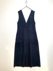 ZARA ザラ 3046/057/401 定価6590円 フェイクスエード ワンピース sizeM/紺 ■■レディース